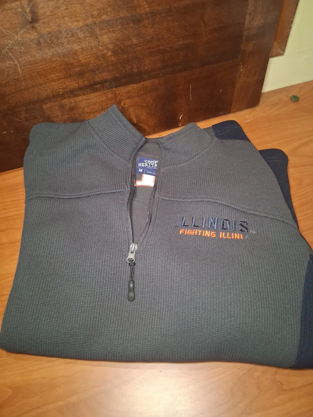 University of Illinois Men's Quarter-Zip Illini Size Medium